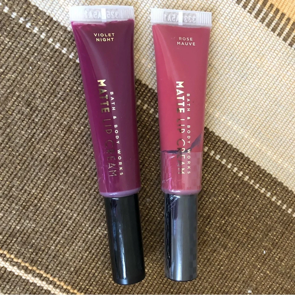 Bath & Body Works Matte Lip Cream Duo Rose Mauve & Violet Night